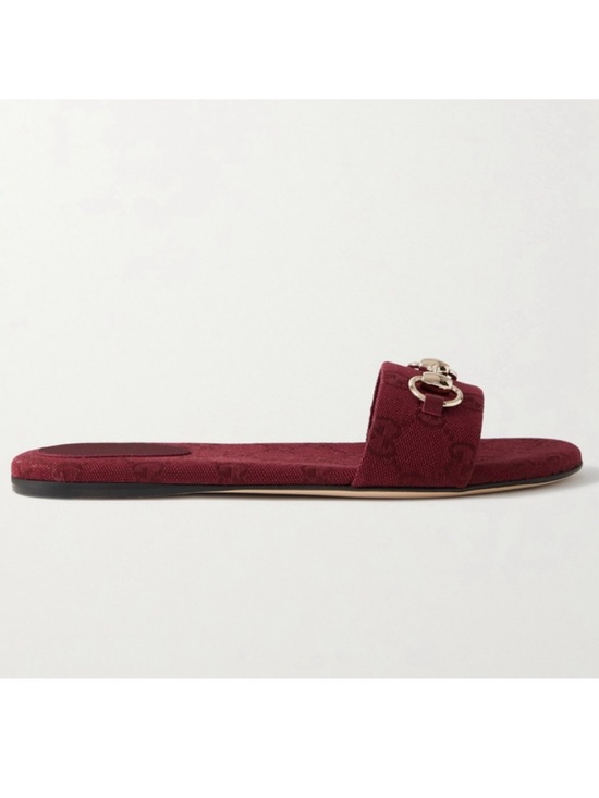 Gucci Shoes - GUCCI Siaga horsebit GG logo slides sandals